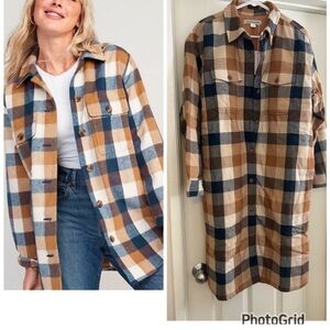 NWT OUTERKNOWN SHACKET PLAID WITH POCKETS SMALL